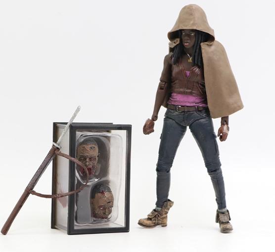 Movie The Walking Dead Characters Rick Crimes Michonne Bungee Ford PVC Action Figure Collectible Model Toys 15cm