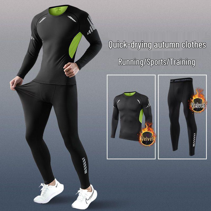 Men's Quick-Dry Thermal Suit: Tight-Fitting Running Fitness Base Layer for Winter & Autumn