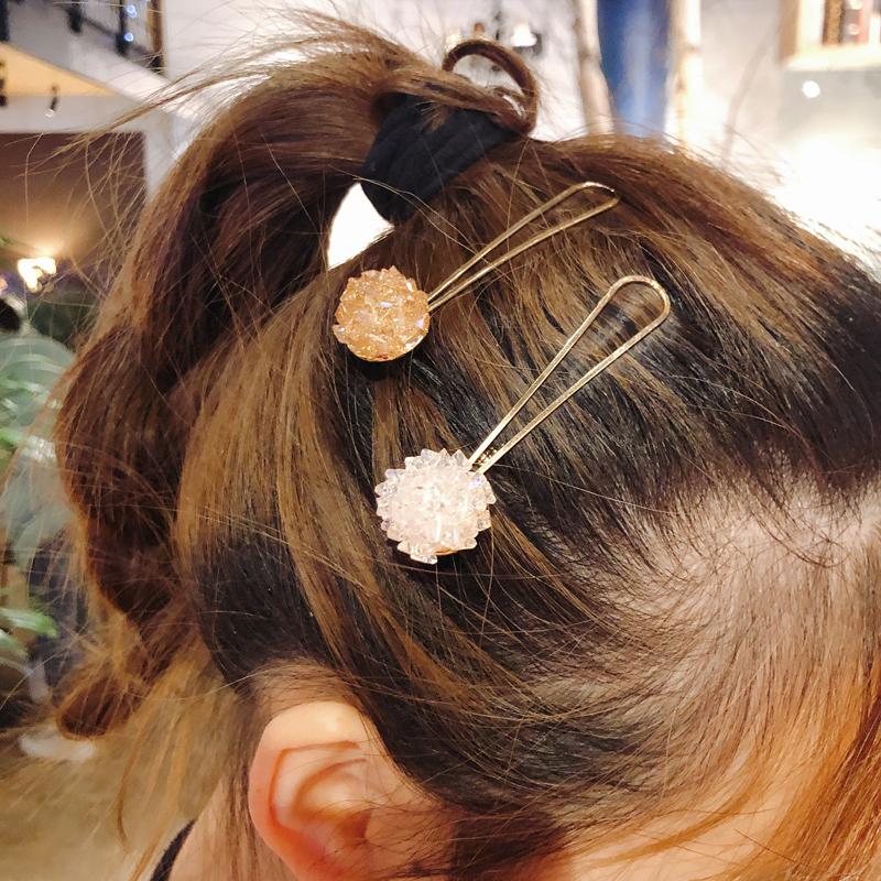 Korean Chic Round Pearl Flower Hair Pins Vintage Barrettes Hair Clips Set Crystal Metal Hair Accessories Hairgrip for Women