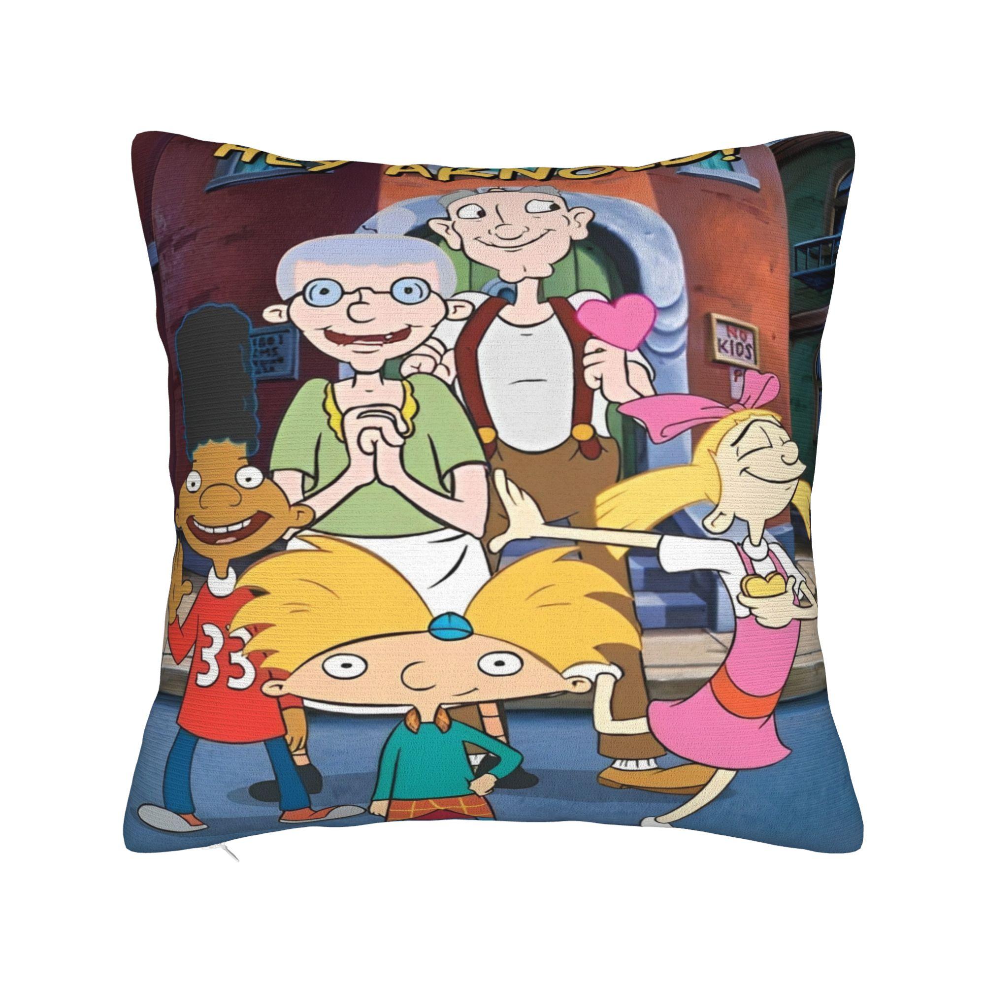 

Hey Arnold Adventures Anime Drama Pillowcases Merch Soft Cushion Cover Pillow Covers Sofa Decoration Square Multi-Size 12x12in 30X30cm