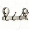 Aluminum Alloy Hooks Coat Rack, Dual Suction Cup Wall Mount for Hanging, No Drill Suction Towel Bar and Hat Rack for Hanging Towels Coats Hats