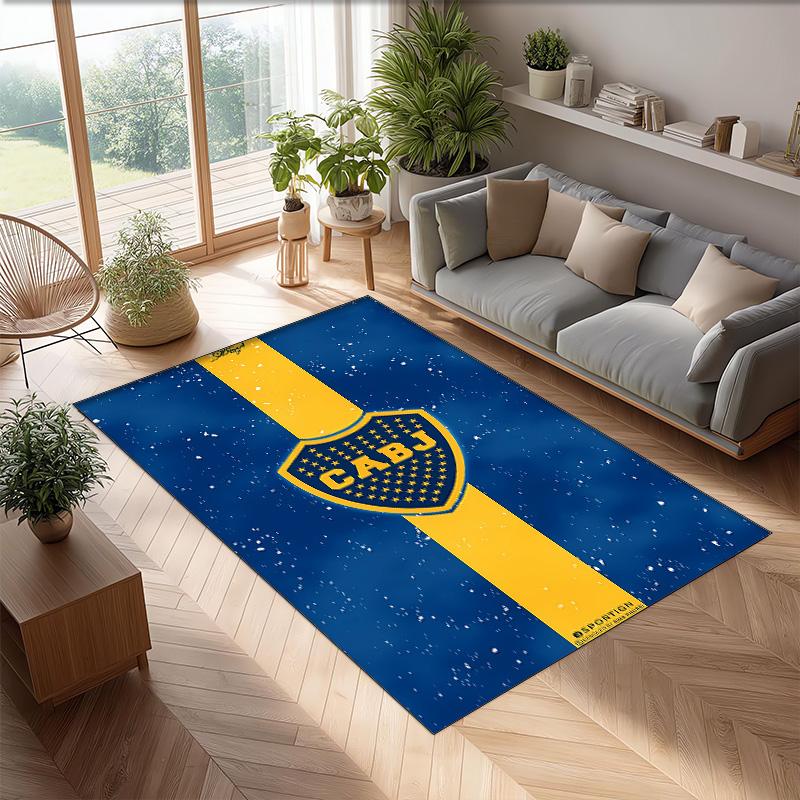 Black Printed Flannel Area Rug Non Slip Soft Polyester Floor Carpet Indoor Decor Mat for Bedroom Living Room Sofa Game Room Home Decoration