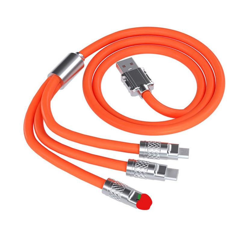 Multi-Device 120W Fast Charging Cable for Apple, Android, Huawei with Type-C (6A)