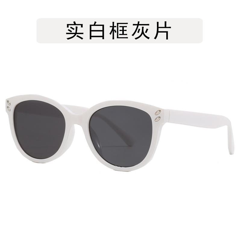 Korean Style Woman Glasses Rivets Decoration Round Shape Men Glasses Frame Vintage Blue Light Blocking Computer Glass