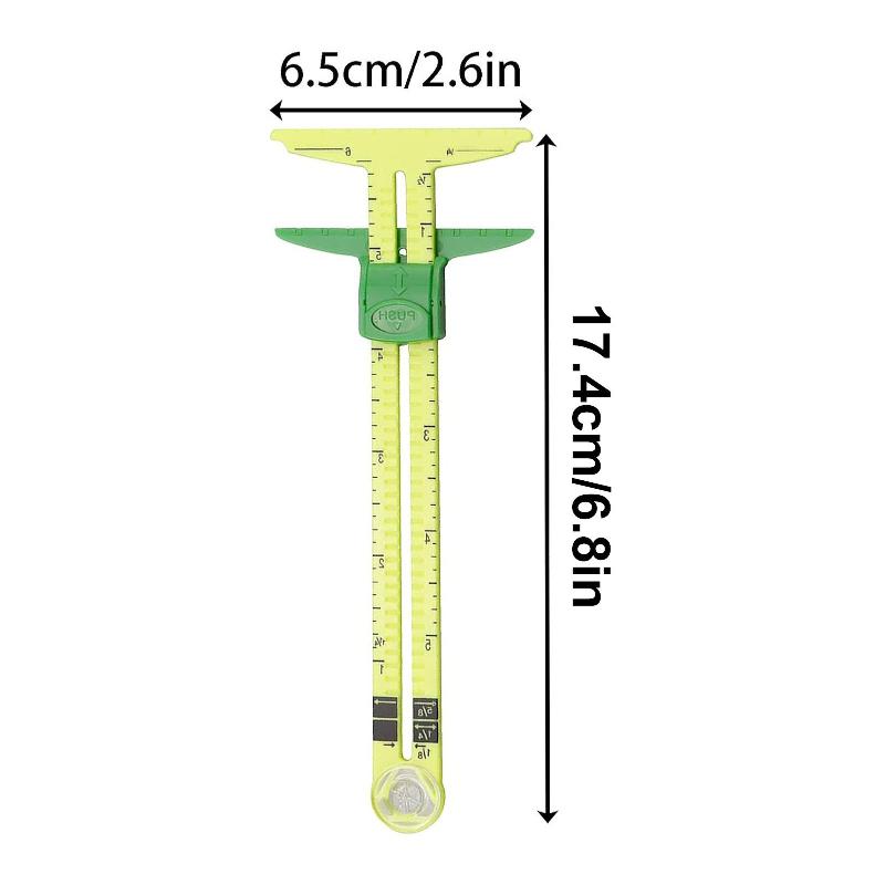 High Quality 5-In-1 Sliding Gauge With Nancy Measuring Sewing Tool Patchwork Tool Ruler Tailor Ruler Tool Accessories Home Use