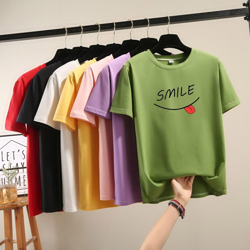 2025 Summer Casual loose student T Shirt Women's Y2k Tops Harajuku funny letter print Short Sleeve T-shirts for Women