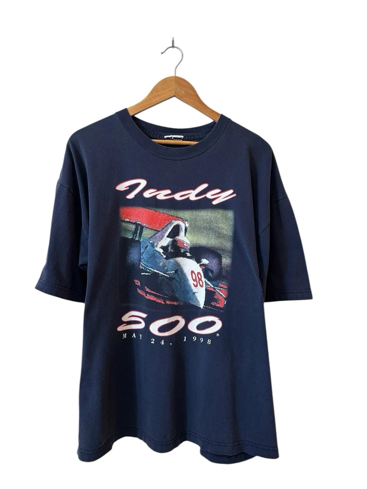 Vintage Indy 500 Racing T Shirt Men’s XL Navy Blue 90’s Indianapolis 1998 S
