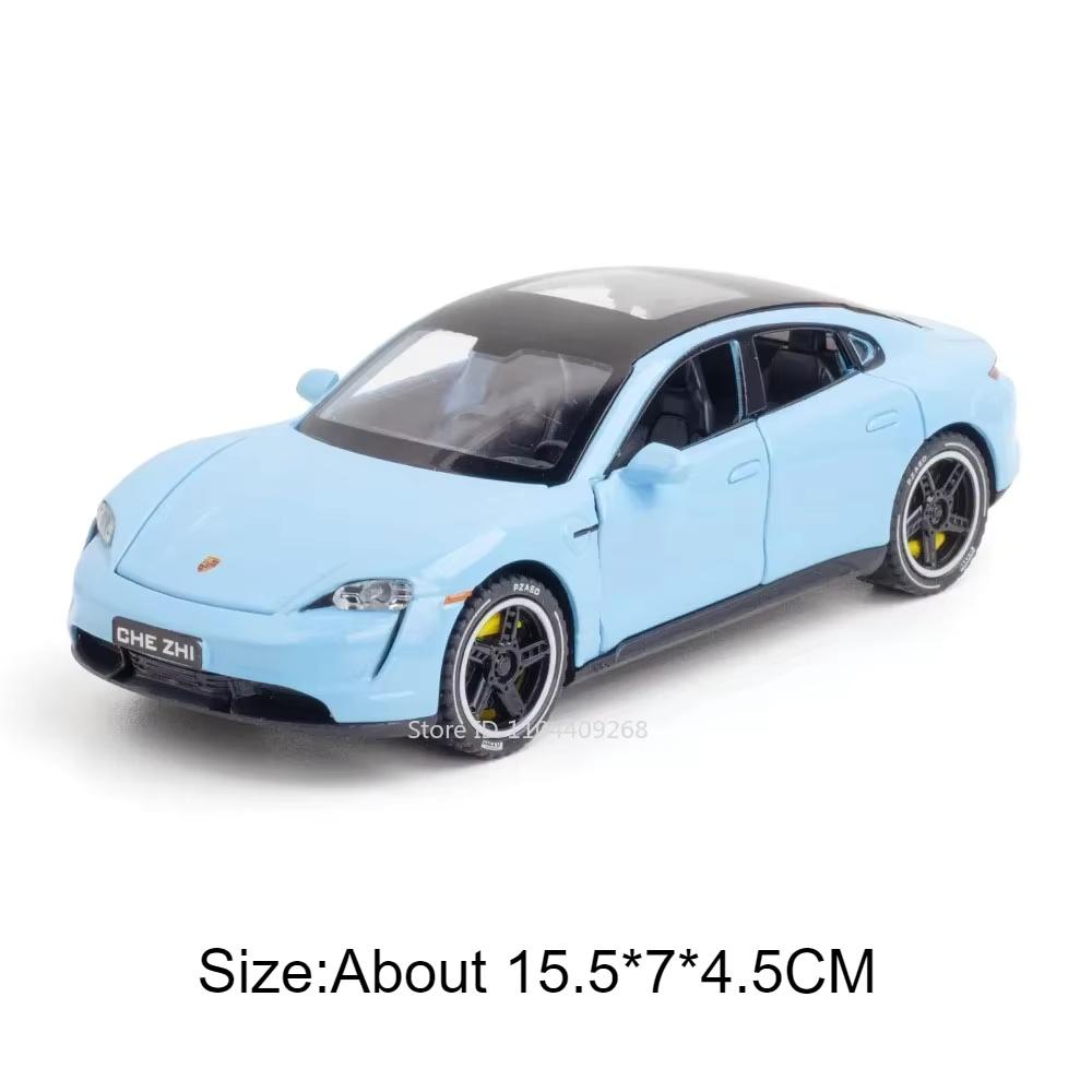 1:32 Cayenne Turbo Taycan Luxus-Automodell Spielzeug Druckgussmetall Sound Licht Rückzieher Miniatur-Supersportwagenmodelle Weihnachtsgeschenke