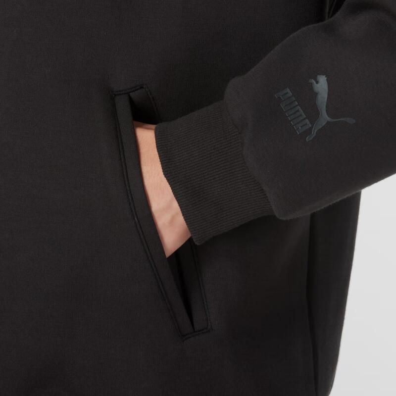 Puma Logo Outdoor Casual Sports Hooded Pullover Training Sweatshirt Men Sweatshirt Black 631069-01