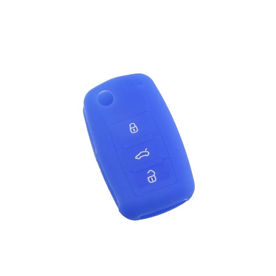 Silicone Car Key Cover Case for Volkswagen Polo Passat B5 Golf 4 5 6 Tiguan Golf Crossfox Plus EOS Scirocco Beetle Interior Acc.