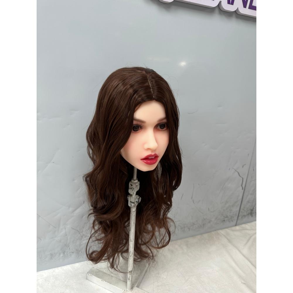 Hlava sexuální panenky pro dospělé Vynikající make-up TPE Měkká gumová hlava Vyřezávaná s ústy Orální sex Pánská sexuální hračka