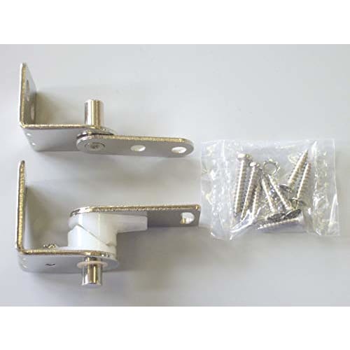 Kawaki Hardware SOWA Swing Lock Hinge, Silver, 5250S, Set of 1 (Top and Bottom)