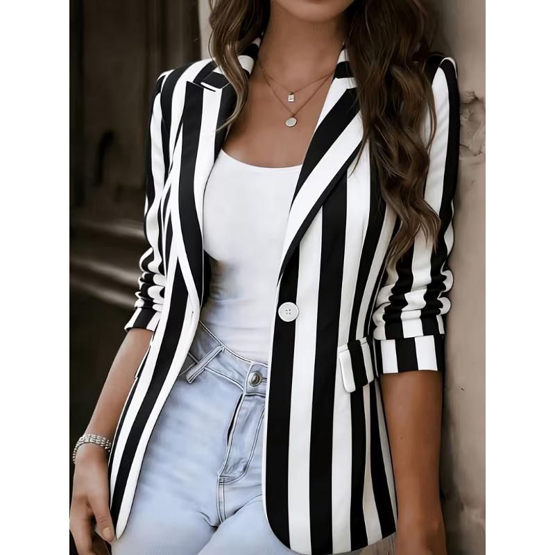 Women Elegant Long Sleeve Blazer Casual Office Formal Outerwear Coat
