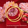 Vietnamesisches Sandgold Erbe Lotus Armband mit Imitation Gold Schlichtem Ring