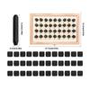 36Pcs Leather Stamping Tool Stainless Steel Handle Number and Letter Stamp Punching Tool 6mm Metal Leather Stamp Tool