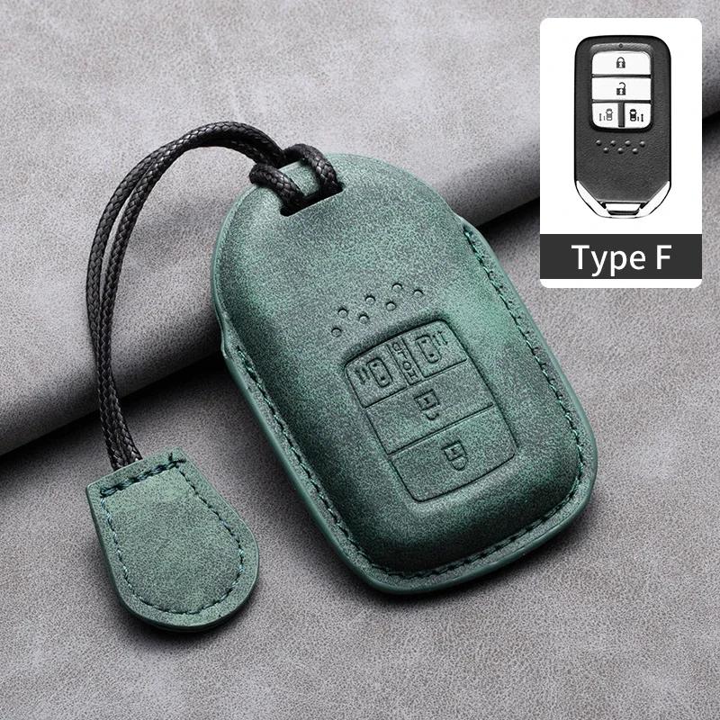 

Car Remote Key Case Cover for Honda Vezel City Civic Jazz BRV BR-V HRV Accord XRV URV fit Freed Leather Keychain Holder Shell