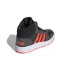adidas Neo Hoops 2.0 Mid K Casual Slip Resistant Abrasion Resistant Mid Top Kids' Skateboarding Shoes Black Red Kids' GZ7768