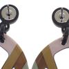 HERMES  H057086FL  Pierce Pale Green/pink Buffalo Horn Women