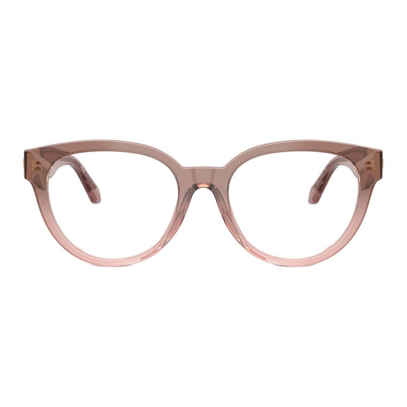 Versace Temple Logo Design Acetate Round Optical Glasses Women's Brown 58012299 VE3384 5435-Brown 53