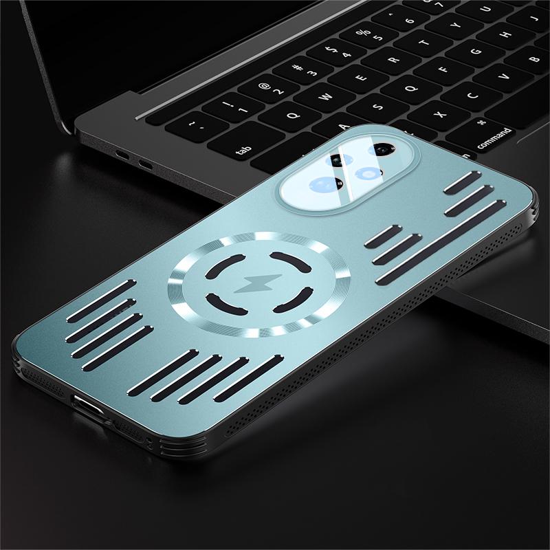 Husă Inteligentă Magnetică Wireless cu Disipare Căldură Metal Dur Pentru Huawei HONOR 300 200 100 Magic 7 Pro Lite X9C