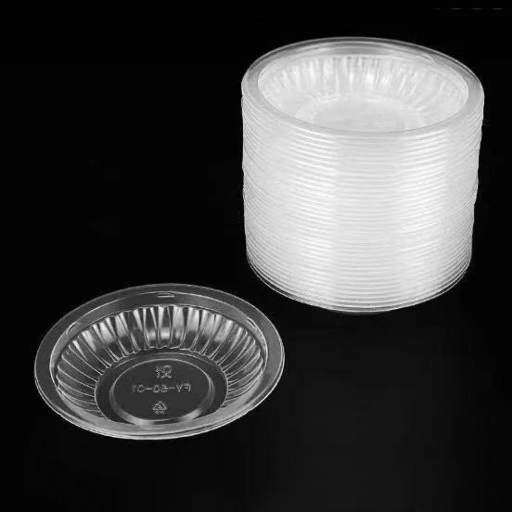 25/50PCS Plastic Sauce Cups Transparent Disposable Tableware Home Dinning Bar