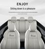 BYD Yuan PLUS Linen Cartoon Car Seat Cushion – Breathable, Full Wrap, Four Seasons Universal Cover.