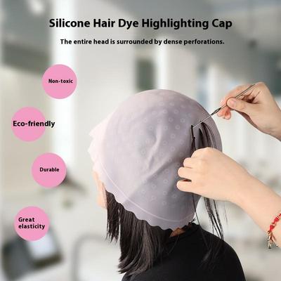 1Pcs Hairdressing Hair Dyeing Caps Professional Barber Silicone Hair Dye Cap Barbershop Salon Styling Tools