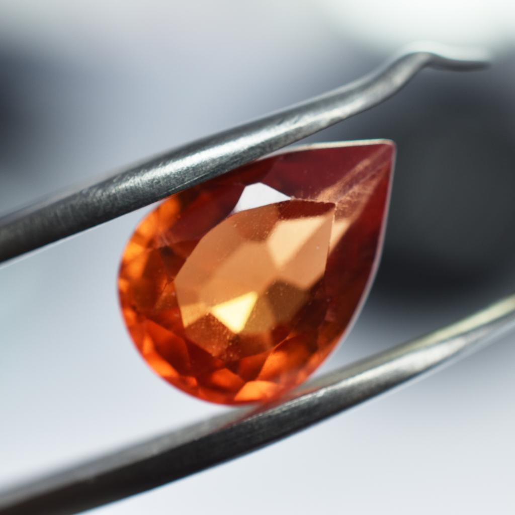 Stunning Orange Sapphire Certified 10.25 Ct Pear Cut Natural Loose Gemstone
