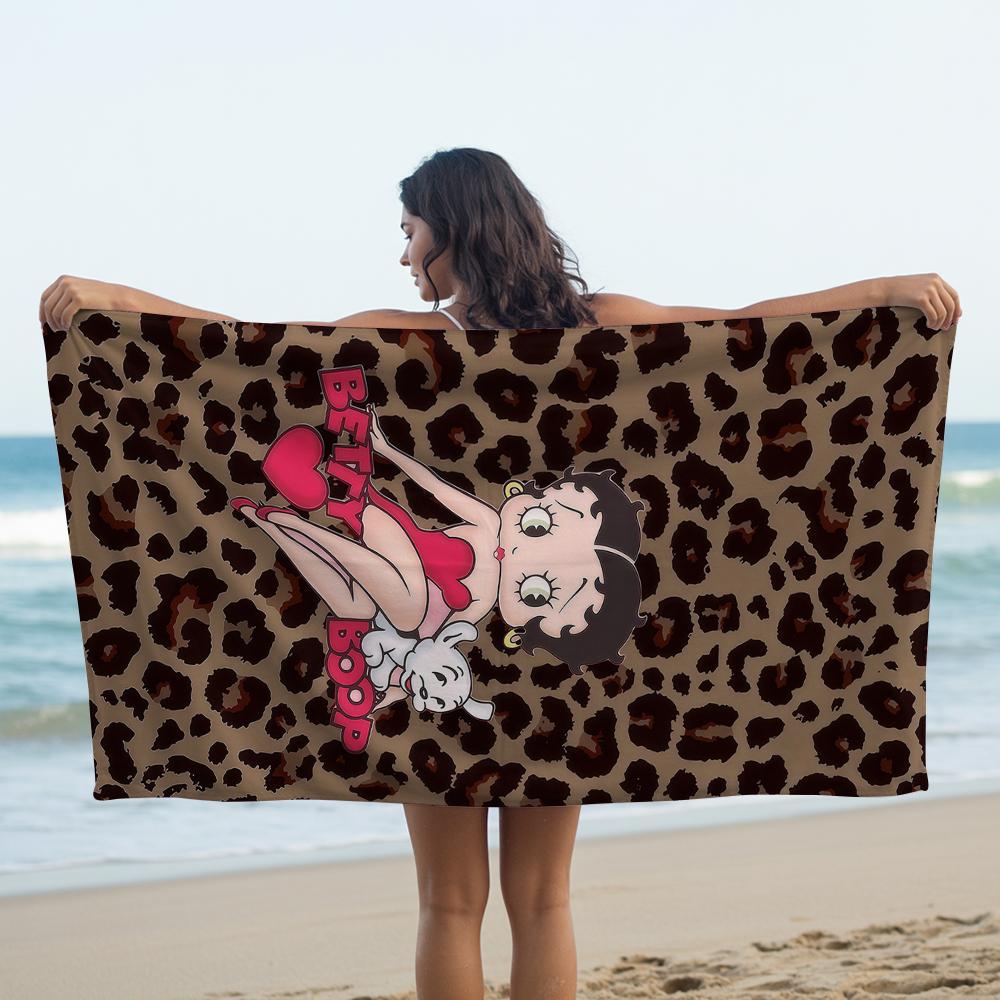 Cartoon B-BettyS BoopS Soft Portable Travel Towel Unisex Ultra Lightweight Microfiber Oversized Sand Free Quick Dry Beach Towel