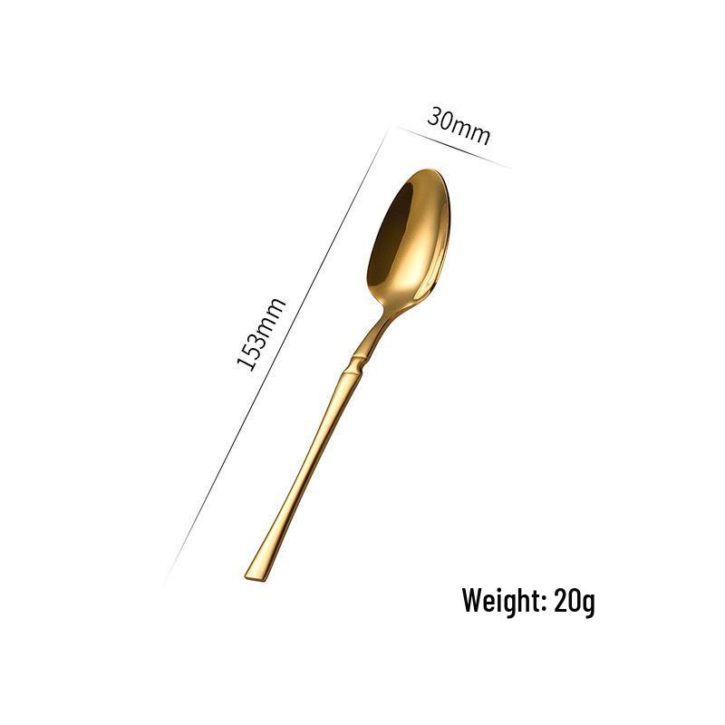 Gold 24-Piece Stainless Steel Cutlery Set: Elegant Steak Knife, Fork, and Spoon for Western Cuisine.