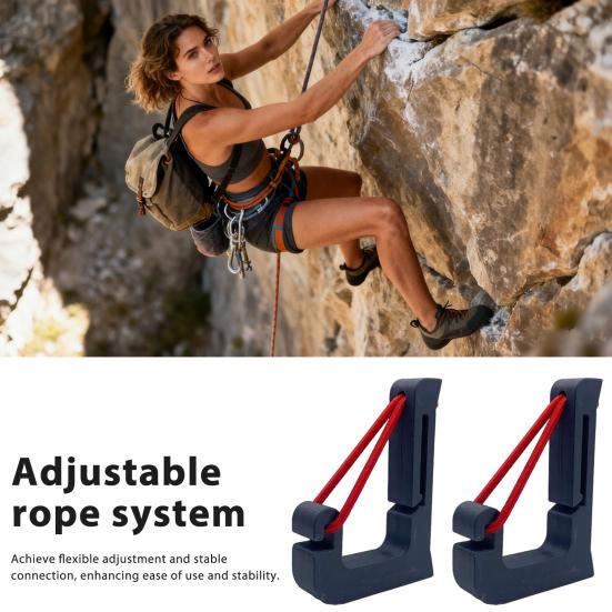 1/2 Bucăți Accesorii cu Cleme Design în Formă de U Fixare prin Agățare Cârlig de Remorcare cu Frânghie Împletită Neagră Reglabilă Clema Reglabilă Convenabilă