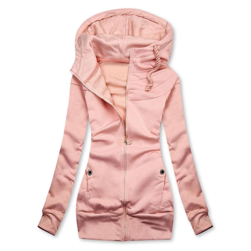 Bayan Moda Katı Kazak Uzun Kollu Gevşek Ceket Günlük Ceketler Tops