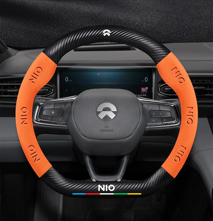 Nio EC6/ES6/ES8/ET7 Carbon Fiber Steering Wheel Handle Cover - All-Season Universal Fit