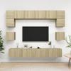 VidaXL TV Unit Set, 8 Pcs, Sonoma Oak Chipboard