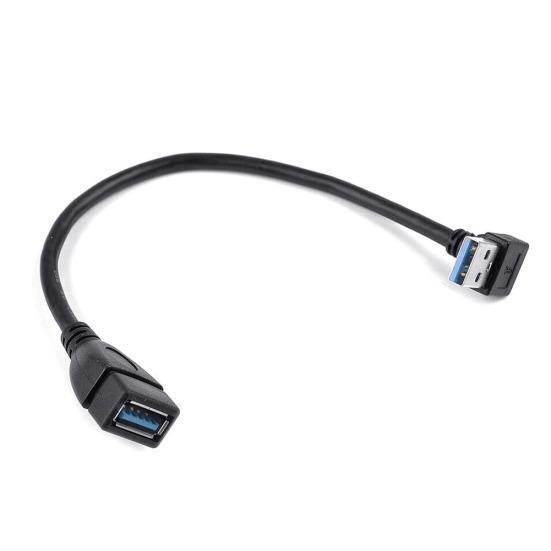 USB 3.0 Type A 90 Degree Right Angled Male To Female Extension Adapter Cable