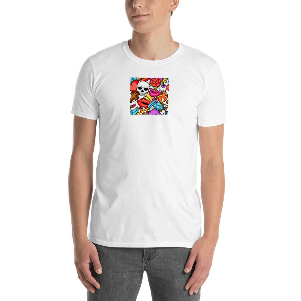 skull new school tatt tshirt S