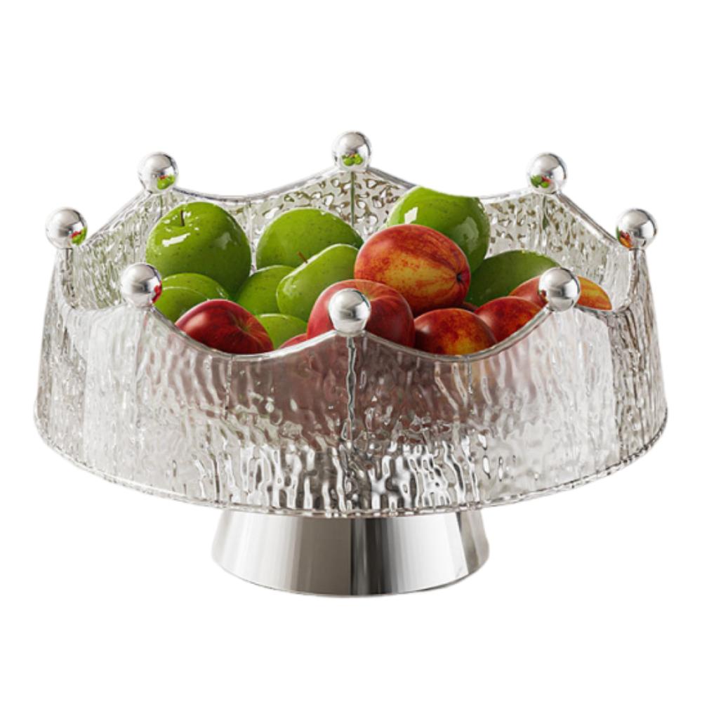 Plastic Fruit Water-Filtering Bowl Creative Salad Plate Fork Set Fruit Serving Plate  Picnics