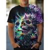 Trendy 3D Skull Printed T Shirt Man Luxury T-Shirt Summer Short Sleeve Clothing Punk Men's T-Shirts Round Neck Tops Men Clothes