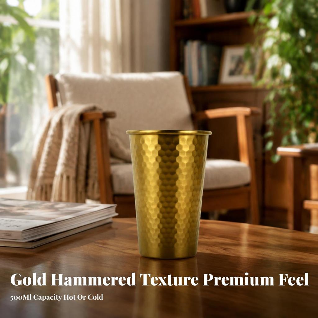Koperkleurig Beker Lange Levensduur Tumblers Lichtgewicht voor Home Bar, Picknicks