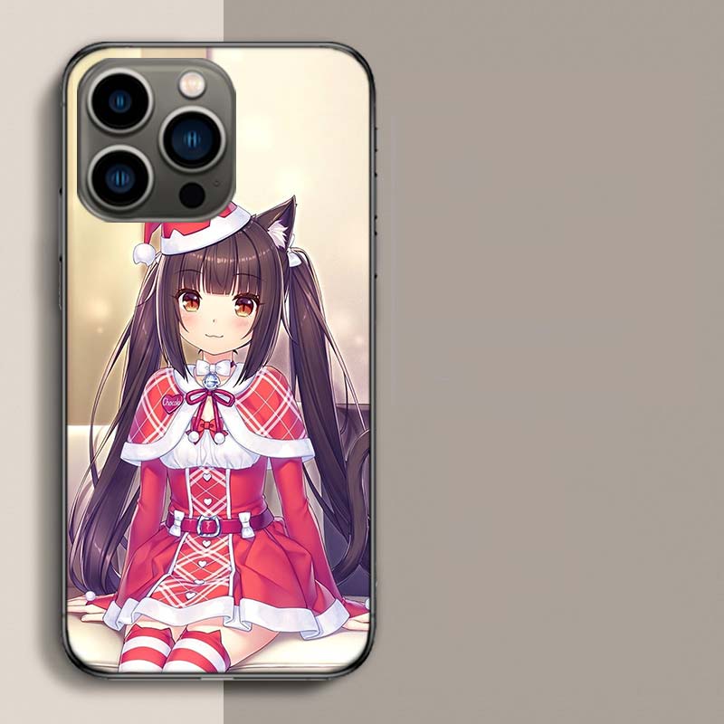 Chocola Nekopara Phone Case For Iphone 17 Air 15 Pro 14 Plus 16 Pro Max 12 13 Mini 11 16E X XS Cover Cute Fundas