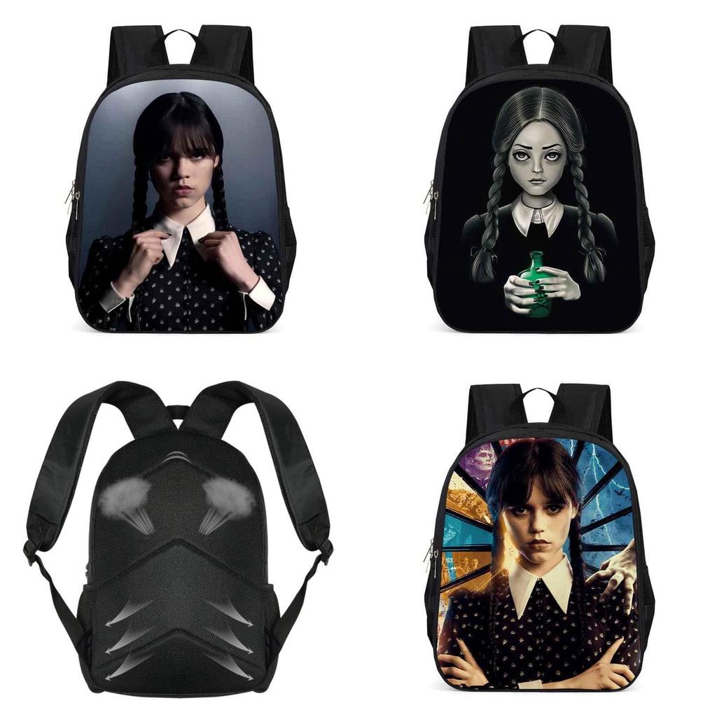 Wednesday The Adams Family Backpack Large Capacity Schoolbag Travel Bag For Kids