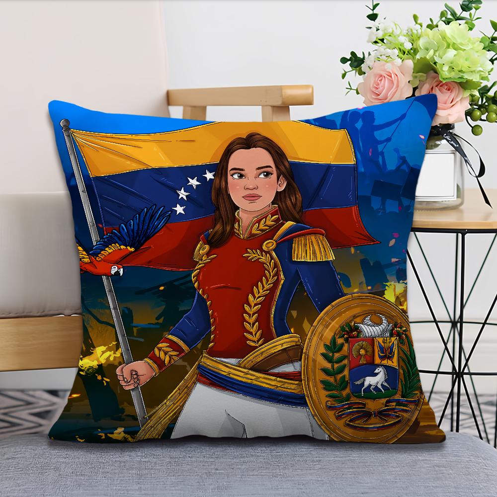 Aesthetic Art Venezuela cushion cover soft Comfortable Pillow Case for Sofa Living Room Home office Decor Protective Covers