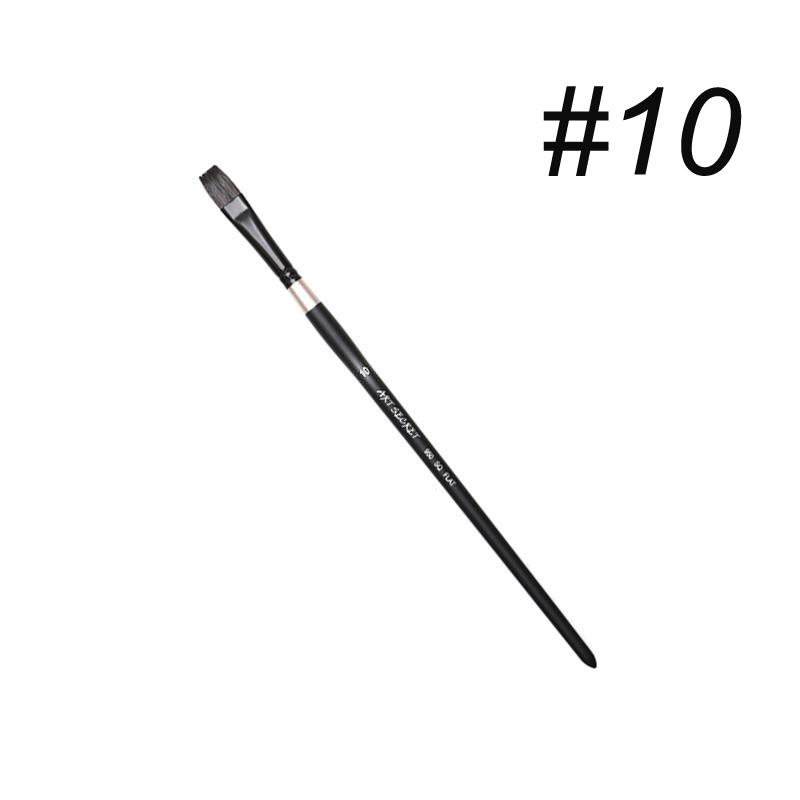 

Кисть с плоской головкой и беличьими волосами, художественные кисти для рисования, художественные принадлежности для акварельной гуаши, акриловой живописи #10