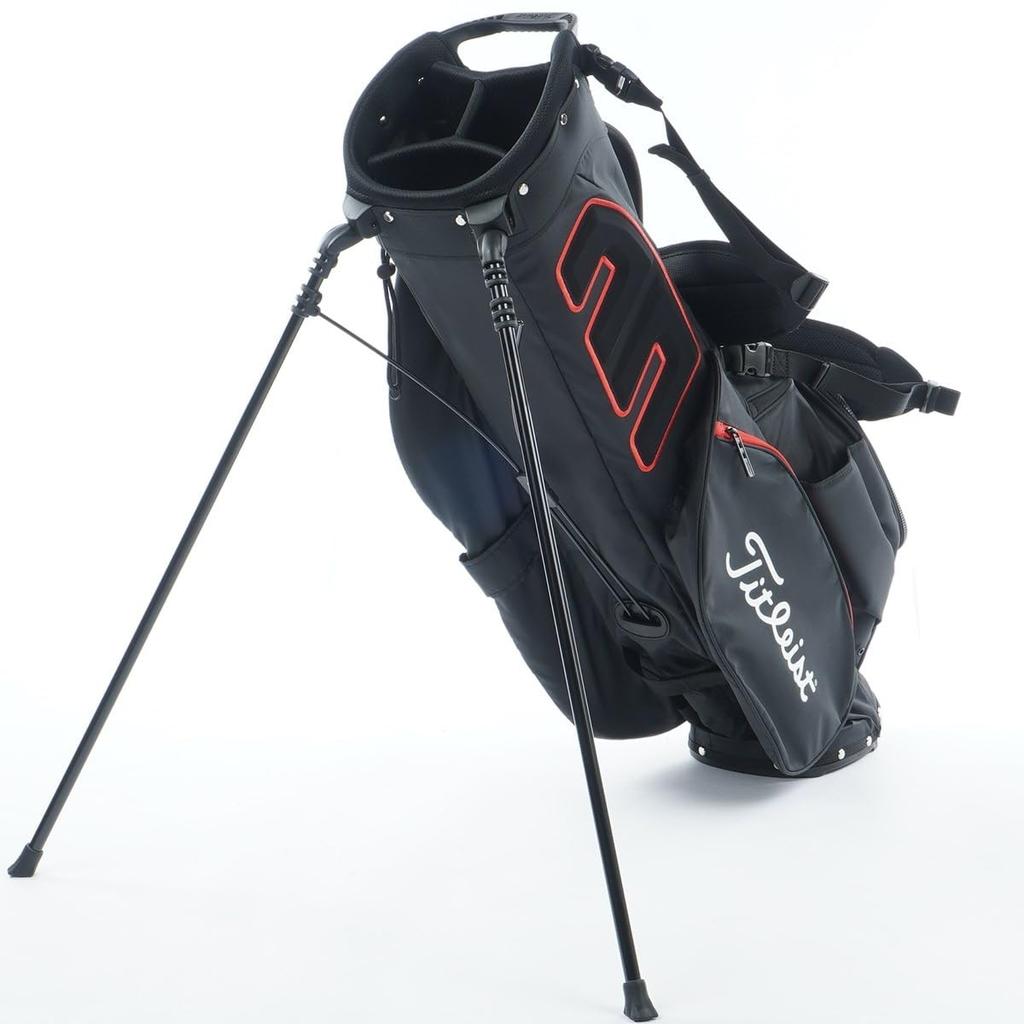 Titleist New Players 4 Stand Bag, Black/Black/Red, TB23SX4A