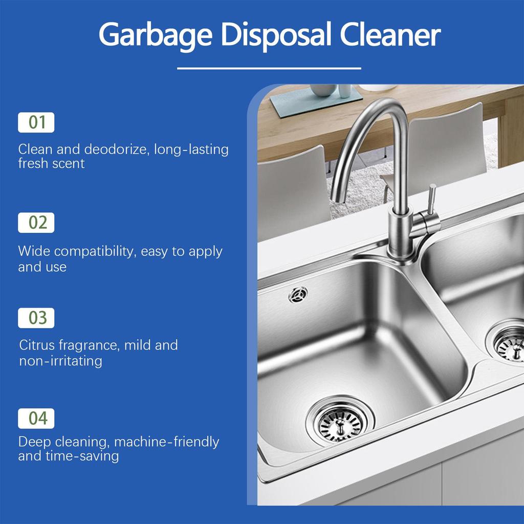 JAKEHOE Citrus Scent Garbage Disposal Cleaner & Deodorizer Sheet