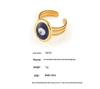 Blue Drip Oil Demon Eye Titanium Steel Ring - Ethnic Tail Ring for Women