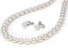 [Your and My Jewelry Box] Pearl Necklace and Earring Set  White, 10mm, 45cm Earrings Made In Japan [Gift Wrapped]