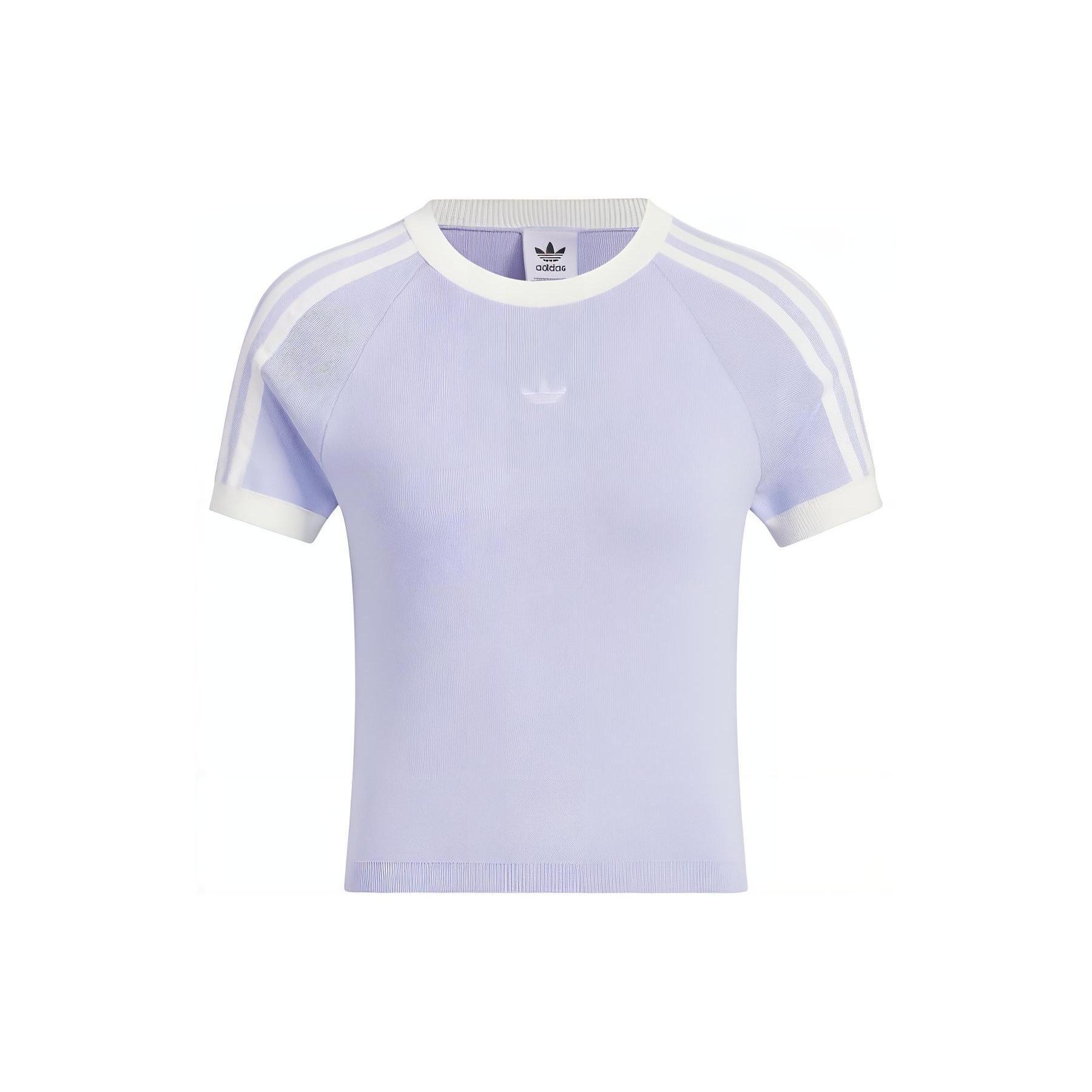 (WMNS) adidas originals Summer Knit T-Shirt Asia Sizing  Purple White  Women s JI7050 XS