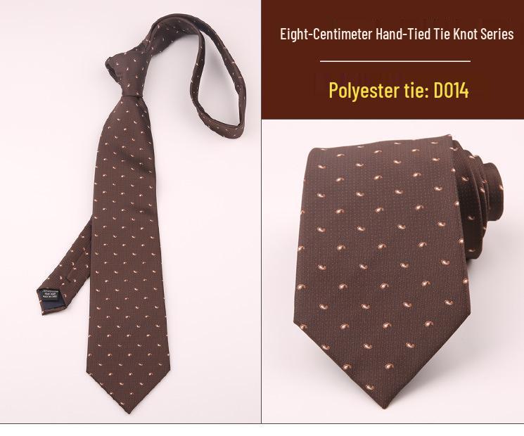 8cm Men's Formal Striped Plaid Tie for Business, Wedding, or Professional Wear - Black or Red, Korean Style