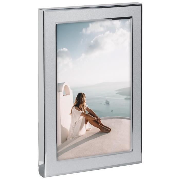 Cadre photo - Santorini - 10 x 15 cm - Argenté - Métal - Classique